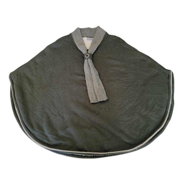 Fer Guzzii Sweater Cape Poncho Shawl Super Soft‎ Lining Green Sz OS - Picture 1 of 7